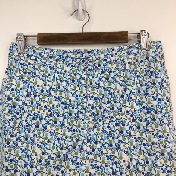 August Silk  Front Pockets Dots Print Cotton Skirt Size 10 - Picture 2 of 10